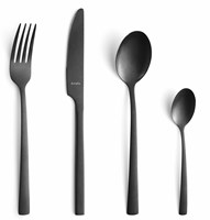 Amefa set posate Manille vintage nero 16 pezzi - acciaio cromato moderno-3