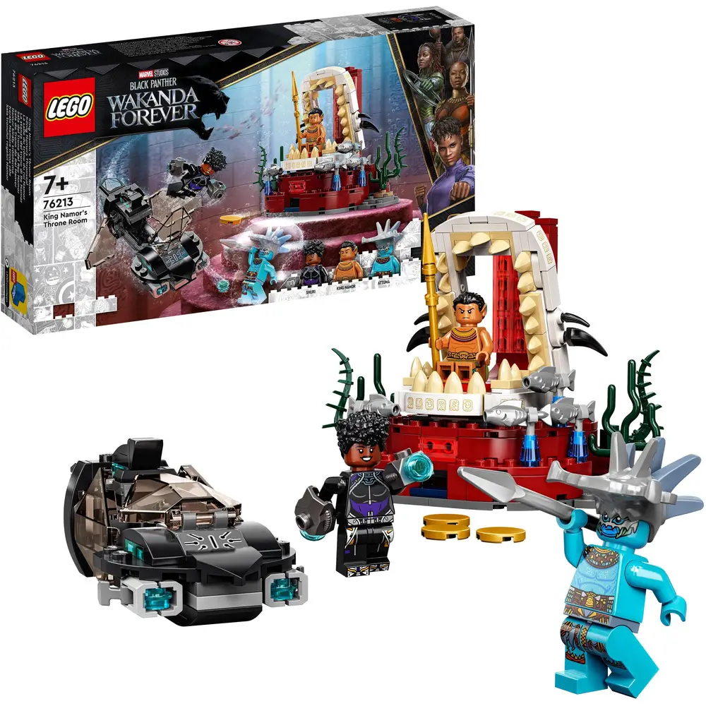 LEGO Super Heroes sala del trono di Re Namor set costruzioni Black Panther 76213