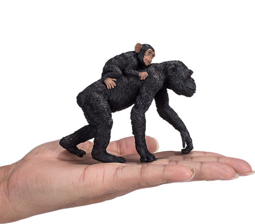 Mojo Giocattolo della fauna selvatica Scimpanzé con Bambino - 387264-3