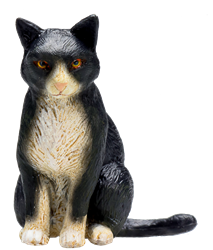 Mojo Pets giocattolo Gatto Seduto Nero Bianco - 387371