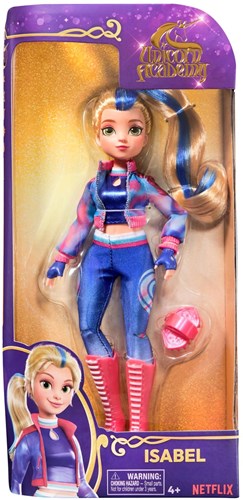 Bambola Unicorn Academy Isabel 24cm con accessori moda e spazzola