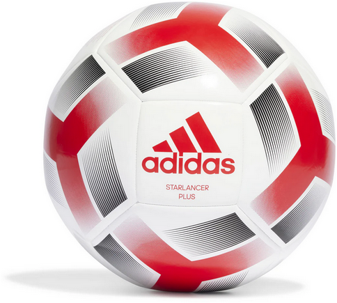 Adidas pallone da calcio Starlancer Plus allenamento bianco rosso grigio misura 5