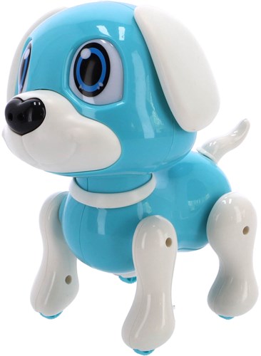KiddyGo cane robot giocattolo interattivo Baby Rick blu con luci e suoni-3