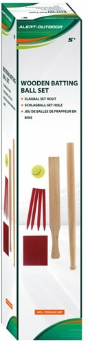 Alert set rounders in legno - giocattolo da esterno con rete per bambini