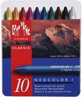 Caran d'Ache pastelli a cera Neocolor I set 10 colori olio pastello-2