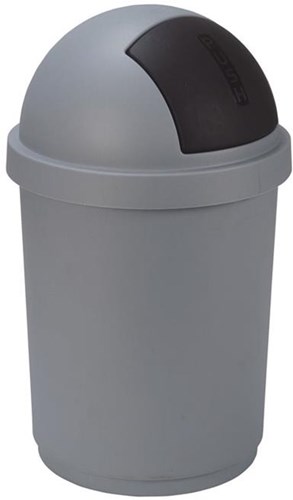 Curver pattumiera 50L argento nero - bidone cucina plastica