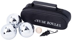 Twisk Bocce Set 3 sfere in metallo in borsa nera