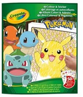 Crayola libro da colorare Pokémon divertimento e set di adesivi per bambini