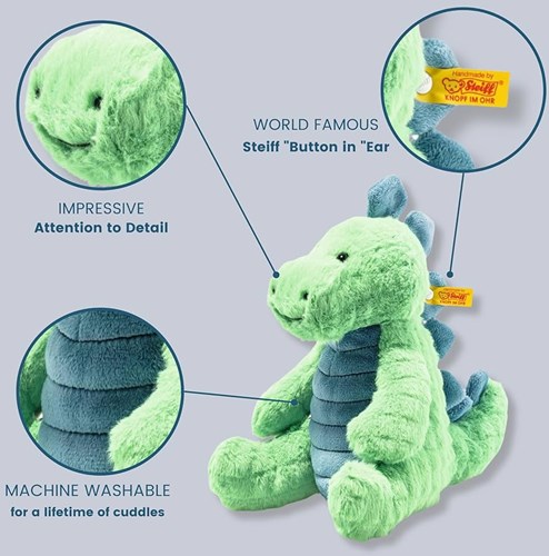Steiff peluche dinosauro Spott verde 28 cm - Soft Cuddly Friends-3