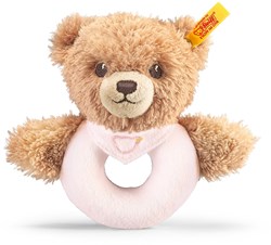 Steiff peluche sonaglino da afferrare Sleep well bear, rosa - 12 cm giocattolo per neonati