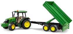Bruder John Deere 5115M trattore con rimorchio giocattolo 1:16