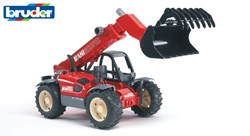 Bruder sollevatore telescopico MLT633 veicolo giocattolo con benna pinza 43cm