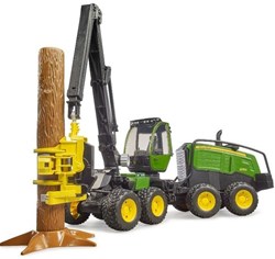 Bruder John Deere Harvester 1270G macchina forestale giocattolo con tronco