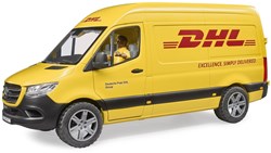 Bruder Mercedes Benz Sprinter DHL furgone giocattolo con autista e pacchi