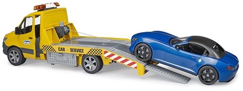 Bruder Mercedes Benz Sprinter trasportatore auto giocattolo con luci e suoni e roadster-3