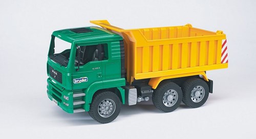 Bruder camion ribaltabile MAN giocattolo verde 1:16 per bambini