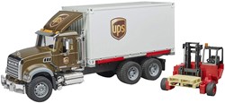 Bruder camion MACK UPS con set giocattolo carrello elevatore