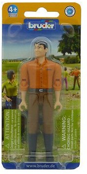 Bruder figura uomo pelle chiara pantaloni marroni 10,7cm giocattolo