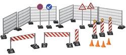 Bruder cantiere set da gioco accessori lavori stradali plastica