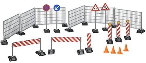 Bruder cantiere set da gioco accessori lavori stradali plastica