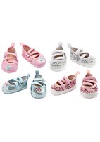 Heless ballerine per bambole bianche con lacci flessibili 38-45 cm - scarpe per bambole