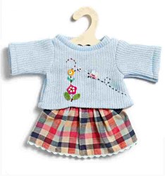 Heless abbigliamento bambola gonna e maglione 28-35cm set bambola