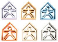 Dena set di giocattoli in silicone natura bambino casa albero - colorato e sicuro-2