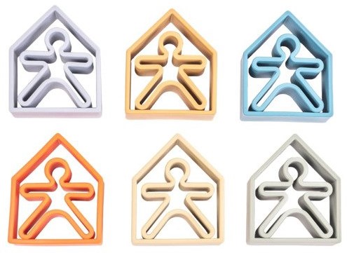 Dena set di giocattoli in silicone natura bambino casa albero - colorato e sicuro-2