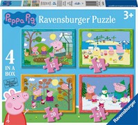 Ravensburger Peppa Pig puzzle - 4 stagioni puzzle bambini 4-in-1 cartone