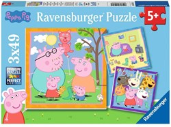 Ravensburger puzzle Peppa Pig famiglia e amici - 3x49 pezzi cartone