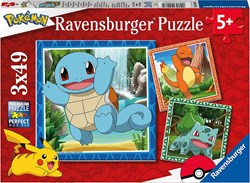 Ravensburger puzzle Pokémon puzzle bambini 3x49 pezzi puzzle di cartone