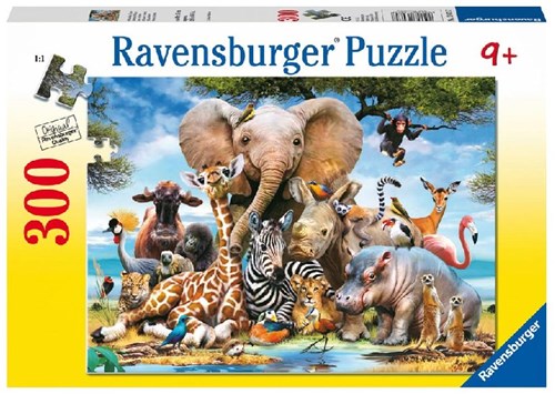 Ravensburger puzzle animali amici africani - 300 pezzi cartone