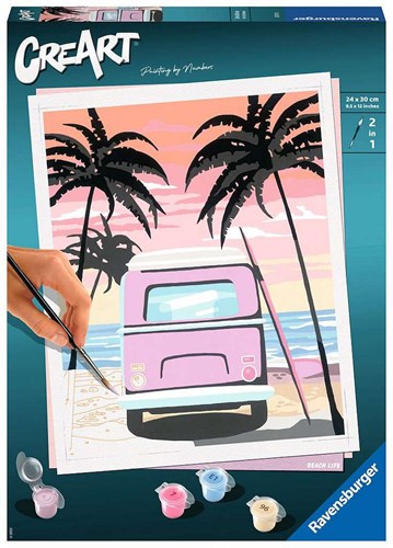 Ravensburger dipingi con i numeri Beach Life - kit creativo per adulti