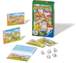 Ravensburger Animal Party - gioco di dadi tascabile per bambini
