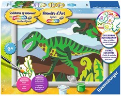 Ravensburger dipingi con i numeri dinosauro set creativo bambini