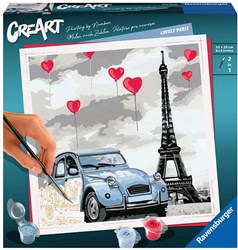 Ravensburger dipingere con i numeri Paris - Kit hobby CreArt per adulti