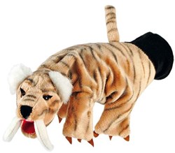 Beleduc burattino tigre dai denti a sciabola giocattolo teatro