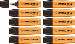 STABILO Boss Original evidenziatore arancione 10 pezzi - ricaricabile e resistente