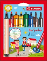 Stabilo pennarello ergonomico - Trio Scribbi set 8 colori indistruttibile