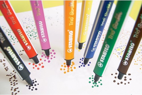 Stabilo pennarello ergonomico - Trio Scribbi set 8 colori indistruttibile-2