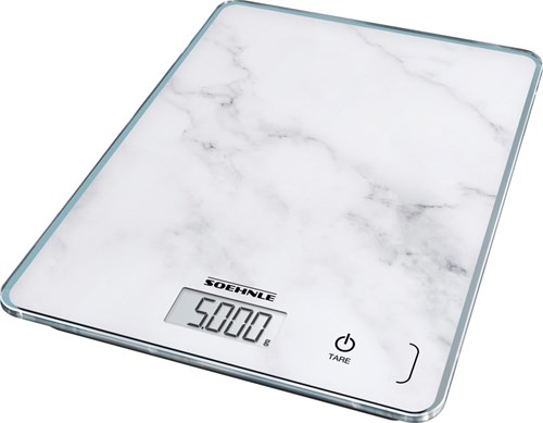 Leifheit bilancia da cucina digitale effetto marmo - fino a 5 kg - precisa