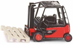 Siku carrello elevatore giocattolo rosso-nero con forca mobile