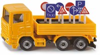 Siku camion giocattolo con segnali stradali - manutenzione stradale
