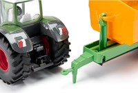 Siku trattore Fendt giocattolo rimorchio con braccio a gancio e carro 1:50 metallo-2
