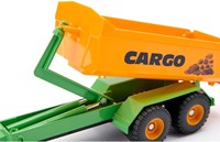 Siku trattore Fendt giocattolo rimorchio con braccio a gancio e carro 1:50 metallo-3
