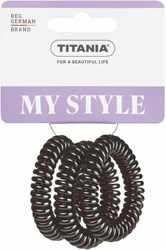 Titania accessorio capelli elastico anti-nodo nero 5cm 3 pezzi
