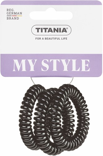 Titania accessorio capelli elastico anti-nodo nero 5cm 3 pezzi