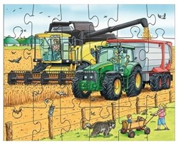 Haba puzzle giocattolo - Tractor & co. - puzzle colorato in cartone per bambini