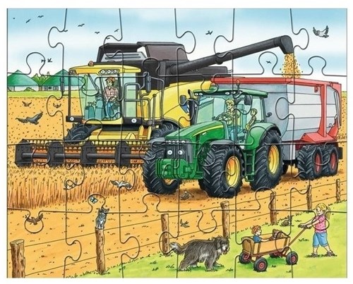 Haba puzzle giocattolo - Tractor & co. - puzzle colorato in cartone per bambini-2
