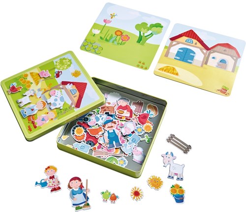 Haba set gioco magnetico fattoria Peter e Pauline - scatola giocattolo magnetica